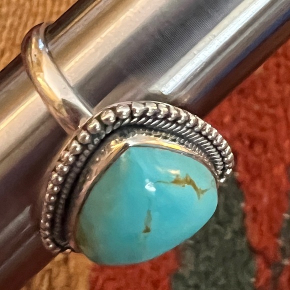 ❤️ Arizona Turquoise 925 Ring Highly Desired Unisex Sz 9.25 - Native Influence - Picture 9 of 10